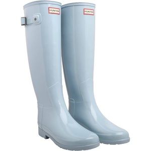 Tall Classic Gloss Hunter Rain Boots (Pale Blue)